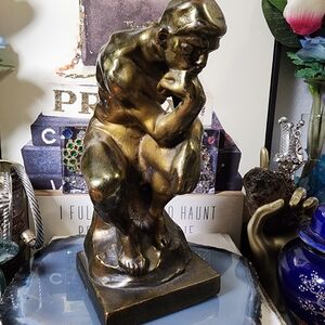 Bronze Thinker Sculpture